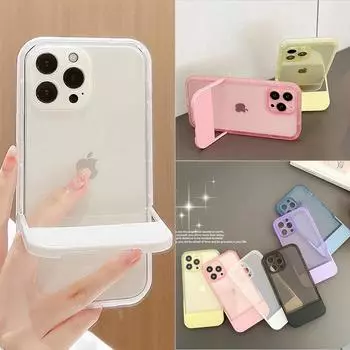 Для Iphone 13 11 12 14 Pro Max чехол-подставка прозрачный чехол для Iphone Se 3 2022 2020 Xs Xr 7 8 14 Plus противоударный бампер for iphone 8 plus жёлтый