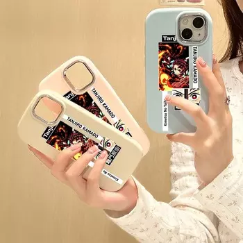 Для iPhone 13 14 15 Pro Max Samsung Galaxy A14 A15 A24 Xiaomi 13T Redmi 12C Мягкий пухлый чехол для телефона NY2 Аниме Demon Slayer ТПУ силиконовый чехол for iPhone 7