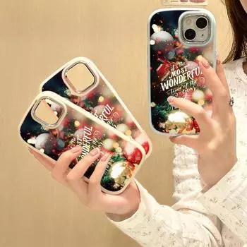 для iPhone 13 14 15 Pro Max Samsung Galaxy A14 A15 A24 Xiaomi 13T Redmi 12C Мягкий пухлый чехол для телефона A1 Рождество С Новым годом арт ТПУ силиконовый чехол for iPhone 7