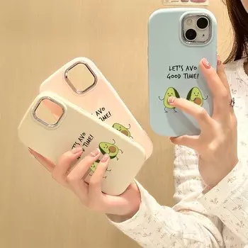 Для iPhone 13 14 15 Pro Max Samsung Galaxy A14 A15 A24 Xiaomi 13T Redmi 12C Мягкий пухлый чехол для телефона NY7 Delicious Avocado Силиконовый чехол из ТПУ for iPhone 7