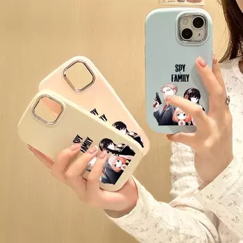 Для iPhone 13 14 15 Pro Max Samsung Galaxy A14 A15 A24 Xiaomi 13T Redmi 12C Мягкий пухлый чехол для телефона NY17 Spy X Family Аниме Силиконовый чехол for iPhone 7
