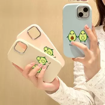 Для iPhone 13 14 15 Pro Max Samsung Galaxy A14 A15 A24 Xiaomi 13T Redmi 12C Мягкий пухлый чехол для телефона NY8 Delicious Avocado art Силиконовый чехол из ТПУ for iPhone 7