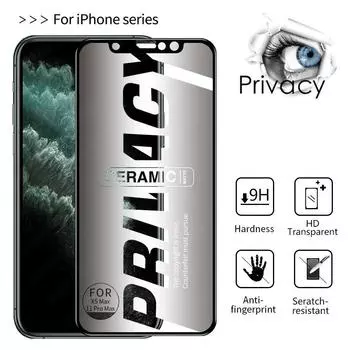 Для iPhone 16 15 14 13 12 mini 11 Pro XS Max X XR 7 8 6 6s Plus SE 2020 матовая мягкая керамическая антишпионская защита экрана iPhone 13