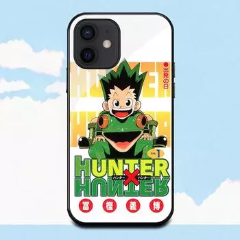 для iPhone 14 Hunter X Hunter Чехол для iPhone 6 6s 7 8 14 Plus 11 12 13 14 Pro max mini X XS XR SE2020 GON FREECSS Стеклянный чехол iPhone 6 6s