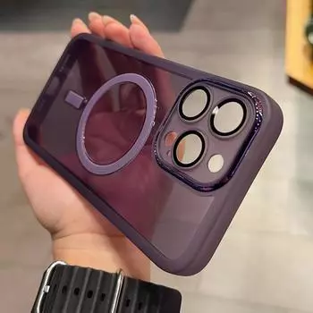 Для Iphone 14 Магнитный прозрачный чехол-бампер с беспроводной зарядкой для телефона Iphone 14 13 12 11 Pro Max противоударный защитный чехол для объектива For iPhone 11Pro Max