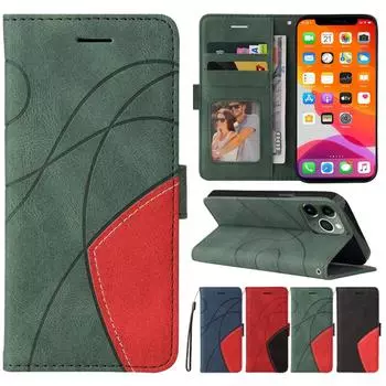 Для Iphone 14 Pro Max 13 Pro Max 12 Pro Max Se 2020 11 Pro Max 8 7 6 5se Кошелек с откидной крышкой, кожаный магнитный чехол с несколькими картами iPhone 5-5S-5Se красный