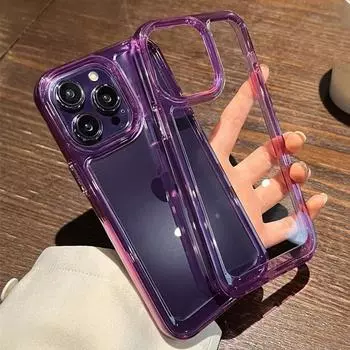 Для Iphone 14 Pro Прозрачный противоударный чехол для телефона Iphone 14 13 12 11 Pro Max Xs Max Xr X Прозрачный акриловый твердый чехол фиолетового цвета For iPhone 14Pro Max