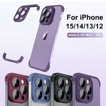 Для IPhone 15 14 13 12 Pro True Bare Feel липкая рамка, универсальная пленка для объектива, чехол против падения For iPhone 11 чёрный