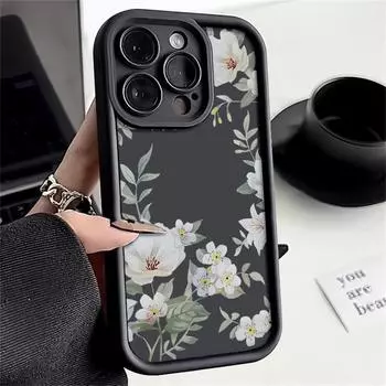 Для iPhone 16 Pro 15 14 13 Pro Max 12 11 Xr Xs X 8 7 противоударный мягкий чехол для защиты линз из ТПУ с цветами iPhone 15 чёрный