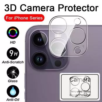 Для iPhone 16 15 14 Plus 13 12 11 Pro Max 3D Full Cover Закаленное стекло Пленка HD Защитная крышка для объектива камеры 14/14 Plus