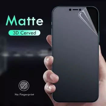 Для iPhone 16 15 14 Plus 13 12 mini 11 Pro Max X XS Max XR 8 7 6 6s Plus SE 2020 матовая мягкая гидрогелевая защитная пленка для экрана iPhone 13