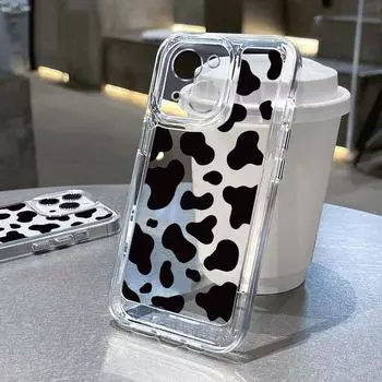 Для iPhone 16 15 14 Plus 13 12 Mini 11 Pro Max Xs Max Xr Xs 8 7 Plus силиконовый зебра камуфляж узор коровьи полосы мягкий тонкий чехол iPhone 15 чёрный