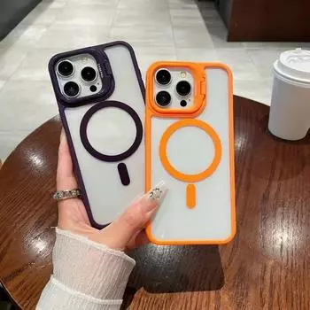 Для Iphone 15 14 Plus 15 14 13 12 11 Pro Max ТПУ Гибридный ПК Беспроводная зарядка Магнитный кронштейн для рамки камеры Одноцветные края Чехол Чехол iPhone 15 темно-зеленого