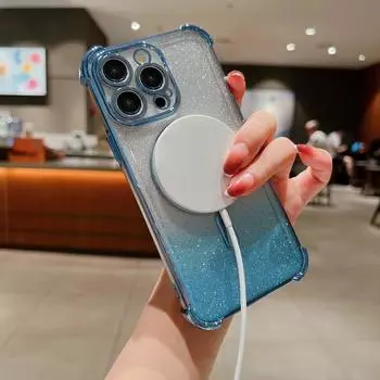 Для Iphone 15 14 Pro Max 13 12 11 Pro Max Беспроводная зарядка для Magsafe Magnetic Love Hearts Противоударный прозрачный чехол из ТПУ