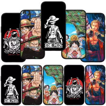 для iPhone 15 14 Xiaomi Redmi Note 13 12 11 Pro Max X 8 7 XR Samsung Galaxy A15 S24 S23 A05 Huawei OPPO A17 мультфильм Roronoa Zoro One Luffy Piece чехол