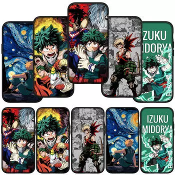 для iPhone 15 14 Xiaomi Redmi Note 13 12 11 Pro Max X 8 7 XR Samsung Galaxy A24 A15 S24 S23 Huawei OPPO A38 Чехол My Hero Academia Anime Midoriya Izuku