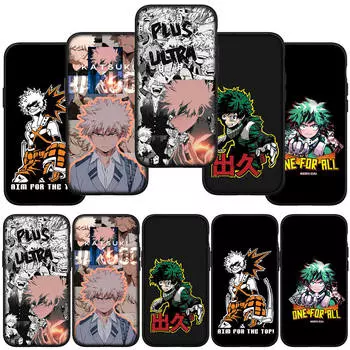 для iPhone 15 14 Xiaomi Redmi Note 13 12 11 Pro Max X 8 7 9 XR Samsung Galaxy A15 S24 S23 Huawei OPPO A38 Чехол для телефона My Hero Academia Bakugou Katsuki