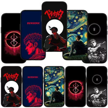 для iPhone 15 14 Xiaomi Redmi Note 13 12 11 Pro Max X 8 7 XR Samsung Galaxy A34 A15 S24 S23 Huawei OPPO A54 Berserk Guts Comics чехол для телефона for iPhone 12 Mini экрю