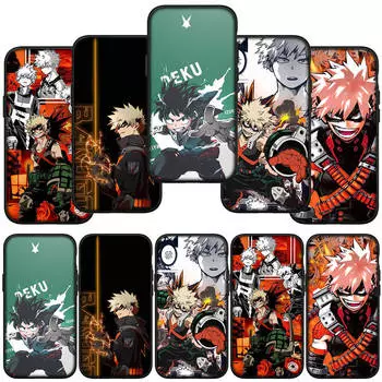 для iPhone 15 14 Xiaomi Redmi Note 13 12 11 Pro Max X 8 XR Samsung Galaxy A34 A15 S24 S23 Huawei OPPO A54 Bakugou Katsuki My Hero Academia чехол для телефона