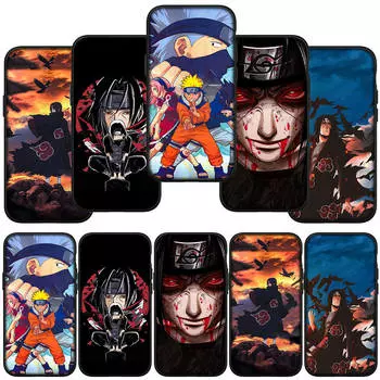 для iPhone 15 14 Xiaomi Redmi Note 13 12 11 Pro Max X 8 7 XR Samsung Galaxy A15 S24 S23 A05 Huawei OPPO A17 чехол для телефона с рисунком Итачи Акацуки Саске