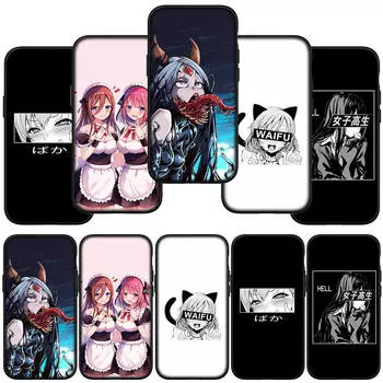 для iPhone 15 14 Xiaomi Redmi Note 13 12 11 Pro Max X 8 XR Samsung Galaxy A15 S24 S23 A05 Huawei OPPO A17 аниме хентай Ahegaos Girl Waifus чехол для телефона