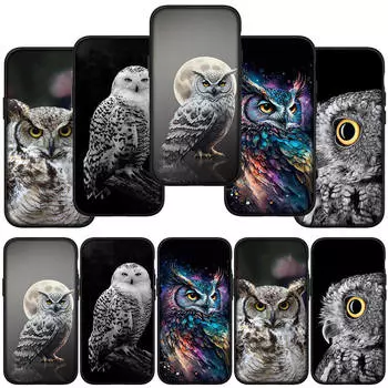 для iPhone 15 14 Xiaomi Redmi Note 13 12 11 Pro Max X 8 7 XR Samsung Galaxy A34 A15 S24 S23 Huawei OPPO A54 чехол Bird Owl Cool Phone for OPPO A96 4G аэро