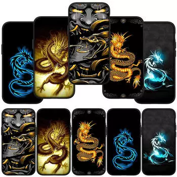 для iPhone 15 14 Xiaomi Redmi Note 13 12 11 Pro Max X 8 7 XR Samsung Galaxy A15 S24 S23 A05 Huawei P30 OPPO A17 A16 A58 китайский дракон крутой чехол для телефона