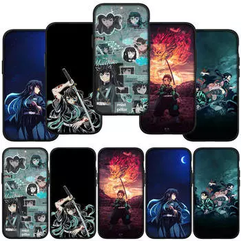 для iPhone 15 14 Xiaomi Redmi Note 13 12 11 Pro Max X 8 7 XR Samsung Galaxy A24 A15S24 S23 Huawei OPPO A38 Чехол Muichiro Tokito Tanjirou Demon Slayer for Huawei Mate 10 Lite ceil