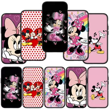 для iPhone 15 14 Xiaomi Redmi Note 13 12 11 Pro Max X 8 7 XR Samsung Galaxy A24 A15 A05 S24 S23 Huawei OPPO A38 Микки Минни Маус черный чехол для телефона for Xiaomi Poco M4 5G аэро