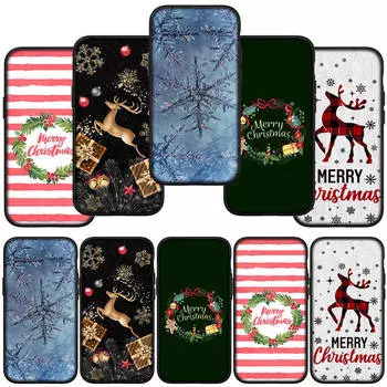 для iPhone 15 14 Xiaomi Redmi Note 13 12 11 Pro Max X 8 7 XR Samsung Galaxy A24 A15 S24 S23 Huawei OPPO A38 Подарок Снежный Рождественский олень чехол для телефона for Huawei Mate 10 Pro аэро