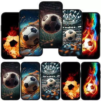 для iPhone 15 14 Xiaomi Redmi Note 13 12 11 Pro Max X 8 7 XR Samsung Galaxy A24 A15 A05 S24 S23 Huawei OPPO A38 спортивный футбольный футбольный горячий чехол для телефона