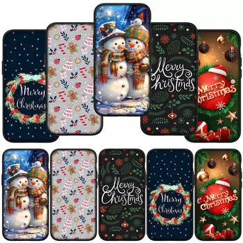 для iPhone 15 14 Xiaomi Redmi Note 13 12 11 Pro Max X 8 7 XR Samsung Galaxy A15 S24 S23 Huawei OPPO A38 Merry Christmas Tree Deer Gift Snow Phone Case for Huawei P30 Pro болюс