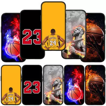 для iPhone 15 14 Xiaomi Redmi Note 13 12 11 Pro Max X 8 7 XR Samsung Galaxy A15 S24 S23 A05 Huawei OPPO A17 Basketball NO 23 Sports NO23 чехол для телефона for Samsung Galaxy A55 5G аэро
