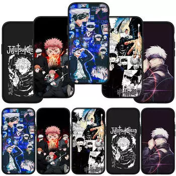 для iPhone 15 14 Xiaomi Redmi Note 13 12 11 Pro Max X 8 7 XR 9 Samsung Galaxy A15 S24 S23 Huawei OPPO A38 Jujutsu Gojo Satoru Kaisen Itadori Yuji чехол for Samsung Galaxy S23 Plus аэро