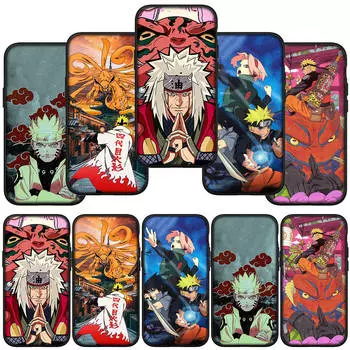 для iPhone 15 14 Xiaomi Redmi Note 13 12 11 Pro Max X 8 XR Samsung Galaxy A15 S24 S23 A05 Huawei OPPO A17 чехол для телефона с японским аниме Дзирайя Саске Итачи for Samsung Galaxy S10 аэро