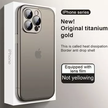 Для iPhone 15 Pro Max 14 13 Pro 12 чехол для телефона прозрачный противоударный чехол для ПК гибридный жесткий стеклянный тонкий чехол iPhone 15 чёрный