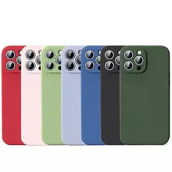 Для iPhone 15 Pro Max Чехол iPhone 15 Pro Max Чехол Coque Fundas Мягкий TPU Жидкий Силиконовый Задний Бампер iPhone 15 Pro Max For iPhone 15Pro Max чёрный