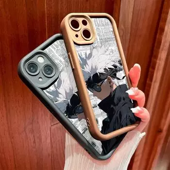 Для iPhone 16 15 14 13 12 11 Pro Max XS Max XR X SE 8 7 мультяшный красивый мальчик узор мягкий силиконовый полный объектив защитный чехол для телефона чехол iPhone 16 Plus белый