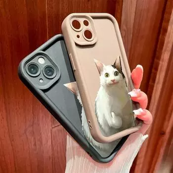 Для iPhone 16 15 14 13 12 11 Pro Max XS Max XR X SE 8 7 интересный чехол для телефона с мягкой силиконовой защитой для линз Egg Weightlifting iPhone 16 красный