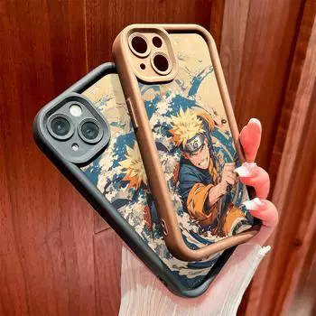 Для iPhone 16 15 14 13 12 11 Pro Max XS Max XR X SE 8 7 Uzumaki Naruto Pattern Мягкий силиконовый защитный чехол для телефона с полной линзой iPhone 11 Pro Max белый