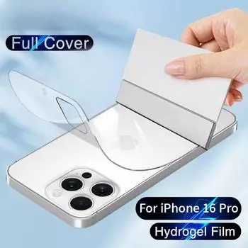 Для iPhone 16 15 Pro Max 14 Plus 13 12 mini 11 Pro Max X XS Max XR 8 7 6 6s Plus SE 2020 задняя мягкая гидрогелевая пленка для защиты экрана iPhone 13