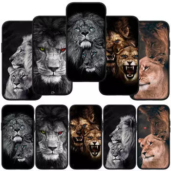 для iPhone 16 15 X XR Samsung Galaxy S24 S23 A16 A06 14C A15 A05 Xiaomi Redmi Note 13 12 11 Pro Max 14 Plus Huawei OPPO Poster Africa Lion Phone Case for Redmi Note 12 5G аэро
