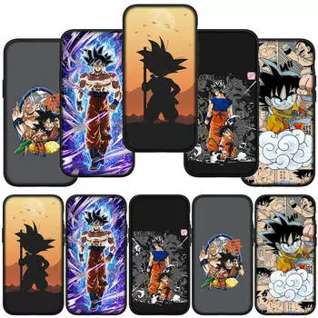для iPhone 16 15 X XR Samsung Galaxy S24 S23 A16 Xiaomi Redmi Note 13 12 11 Pro Max 9 14 Plus Huawei OPPO Wallpaper Dragon Ball Goku Super Phone Case for Redmi 12C экрю