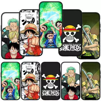 для iPhone 16 15 X XR Samsung Galaxy S24 S23 Plus Xiaomi Redmi Note 13 12 11 Pro Max 9 10 14 OPPO Huawei Cover One Luffy Piece Roronoa Zoro Phone Case for Samsung Galaxy S23 Plus экрю