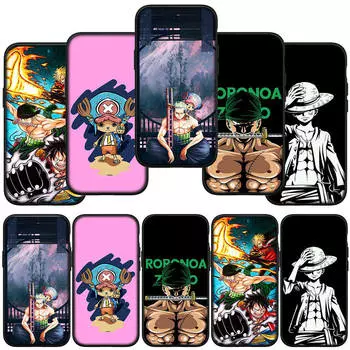 для iPhone 16 15 X XR Samsung Galaxy S24 S23 Plus Xiaomi Redmi Note 13 12 11 Pro Max 9 10 14 OPPO Huawei Cover One Luffy Roronoa Zoro Piece Phone Case for iPhone 16 аэро