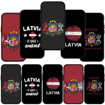 для iPhone 16 15 X XR Samsung Galaxy S24 S23 Plus Xiaomi Redmi Note 13 12 11 Pro Max 9 10 14 13COPPO Huawei Cover Latvijas Republika Flag Phone Case for Samsung Galaxy S21 болюс