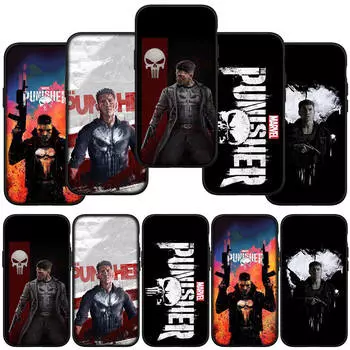 для iPhone 16 15 X XR Samsung Galaxy S24 S23 Plus Xiaomi Redmi Note 13 12 11 Pro Max 9 10 14 OPPO Huawei Чехол Каратели Marvel Comics Чехол для телефона for Redmi Note 13 4G болюс