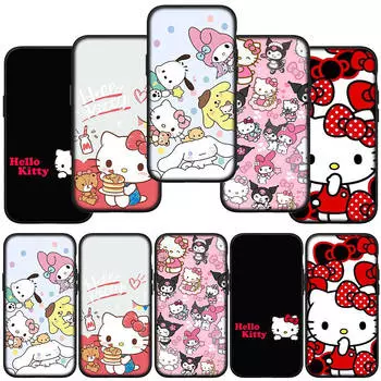 для iPhone 16 15 Xiaomi Redmi Note 13 12 11 Pro Max X 9 14 XR Samsung Galaxy A16 S24 S23 Plus 14C A06 A05 13C Huawei OPPO Hello Kitty розовый чехол для телефона for OPPO A53 2020 аэро