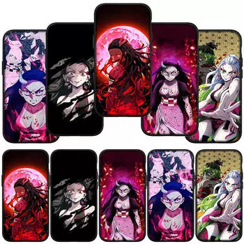 для iPhone 16 15 Xiaomi Redmi Note 13 12 11 Pro Max X 9 14 Plus XR Samsung Galaxy A15 S24 S23 Huawei OPPO Nezuko Demon Slayer Daki Gyutaro чехол для телефона for Redmi 9C NFC олений