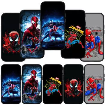 для iPhone 16 15 Xiaomi Redmi Note 13 12 11 Pro Max X 9 14 Plus XR Samsung Galaxy A15 S24 S23 Huawei OPPO Spider Marvel Man SpiderMan Hot Phone Case for Samsung Galaxy A22 4G ceil